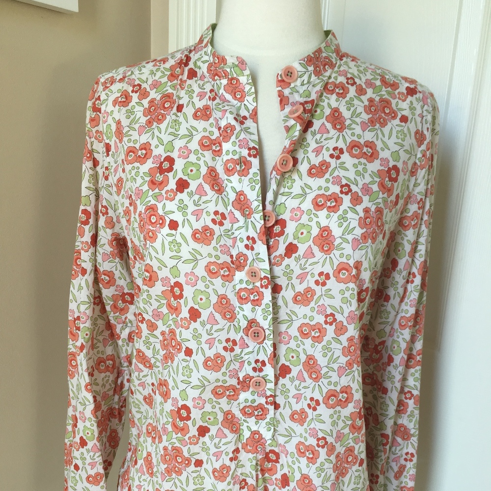 Boden floral top pop over shirt M (UK size 12)